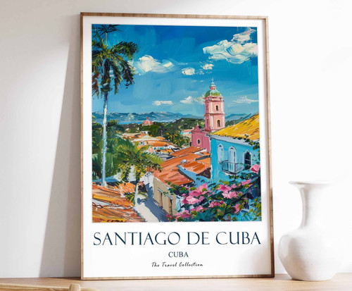 9_Santiago De Cuba Poster, Santiago De Cuba Travel Print, Cuba Travel Art, Tropi