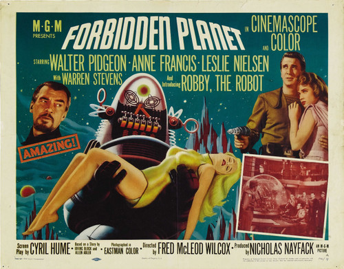 Forbidden Planet 02 Poster Canvas Movie Film Print A0 A1 A2 A3 A4 A5 A6 Art Wall