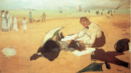 Degas- At the Beach- 1876 Poster Canvas Movie Film Print A0 A1 A2 A3 A4 A5 A6 Ar