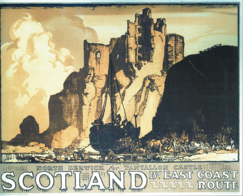 Scotland Railway vintage poster (14) Berwick 3 Poster Canvas Movie Film Print A0