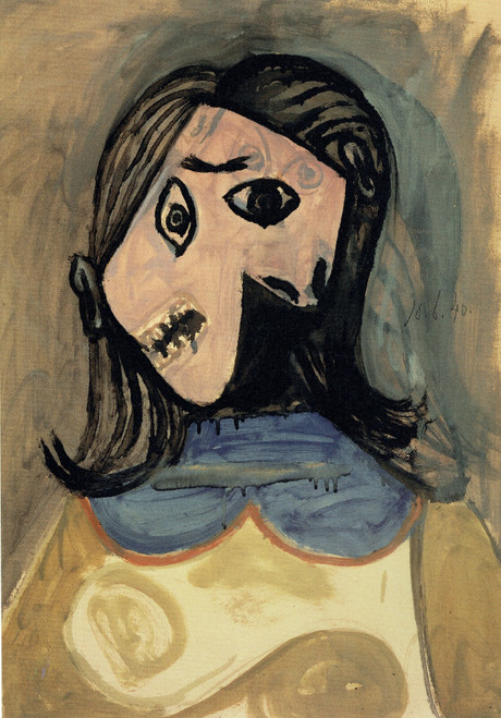Pablo Picasso - Head of a woman 10.06.1940 Poster Canvas Movie Film Print A0 A1