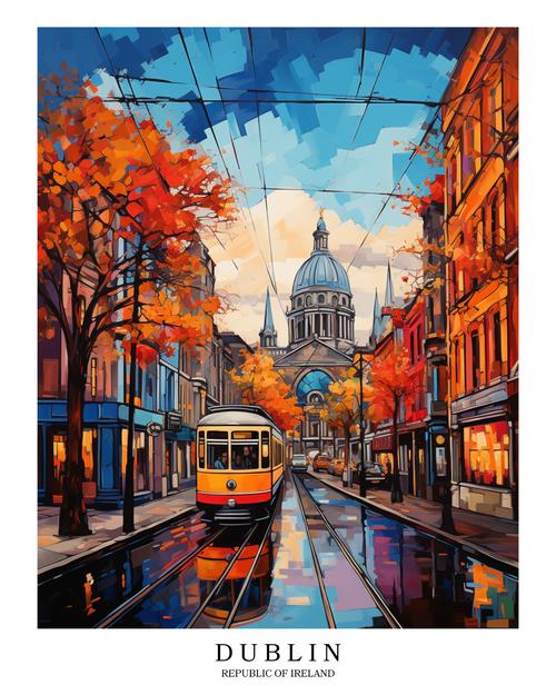 dublinc acrylic Poster Canvas Travel Holiday Trip Print Turism A0 A1 A2 A3 A4 A5