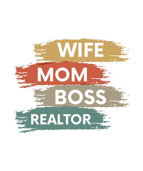 Mom, Boss, Wife, Realtor-01 Poster Canvas Movie Film Print A0 A1 A2 A3 A4 A5 A6