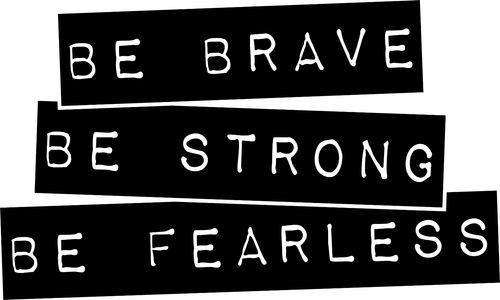BeBraveBeStong BLK Poster Made to Order Canvas Print A0 A1 A2 A3 A4 A5 A6 Art Wa