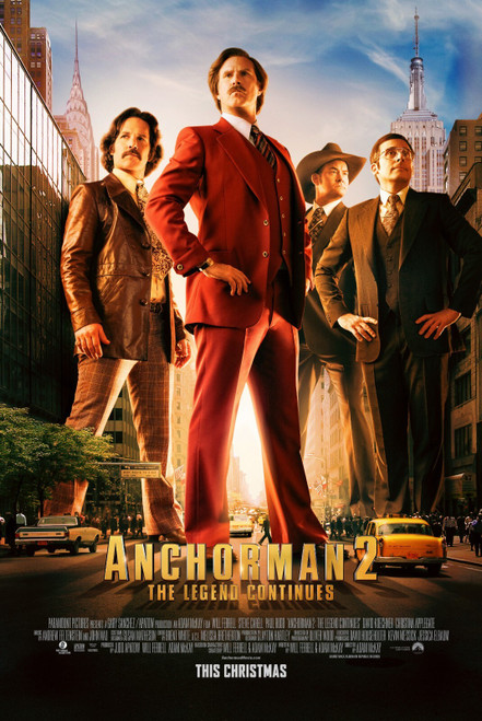 Anchorman 2 (2013)_2 Movie Film Poster Canvas iconic design