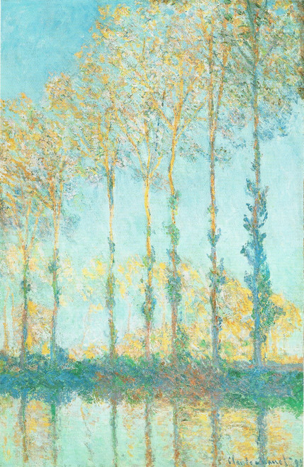 Monet- Poplars(1) Poster Canvas Movie Film Print A0 A1 A2 A3 A4 A5 A6 Art Wall D