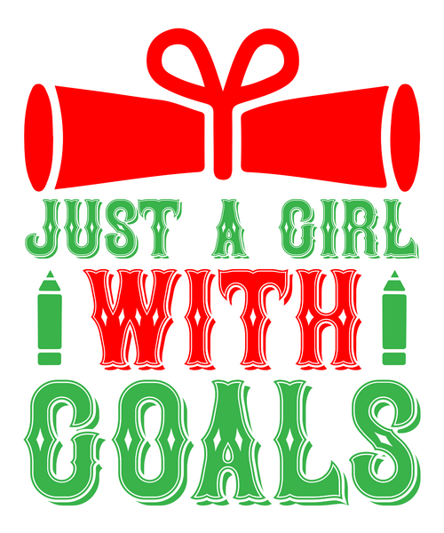 just a girl with goals-01 Poster Canvas Movie Film Print A0 A1 A2 A3 A4 A5 A6 Ar