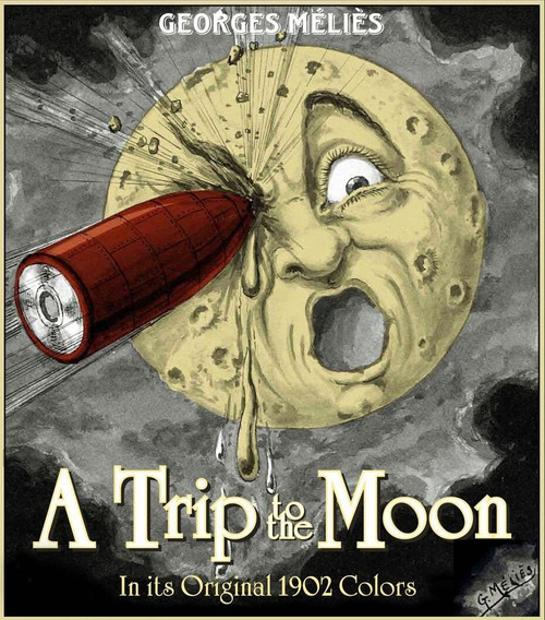 a trip to the moon 2 Poster Canvas Movie Film Print A0 A1 A2 A3 A4 A5 A6 Art Wal