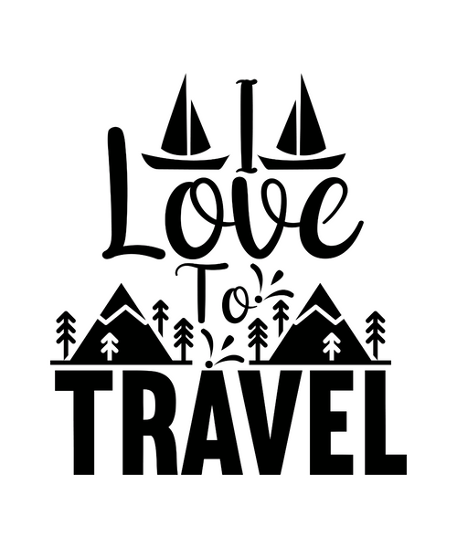 I Love To Travel-01 (2) Poster Text for you Canvas Print A0 A1 A2 A3 A4 A5 A6 Ar
