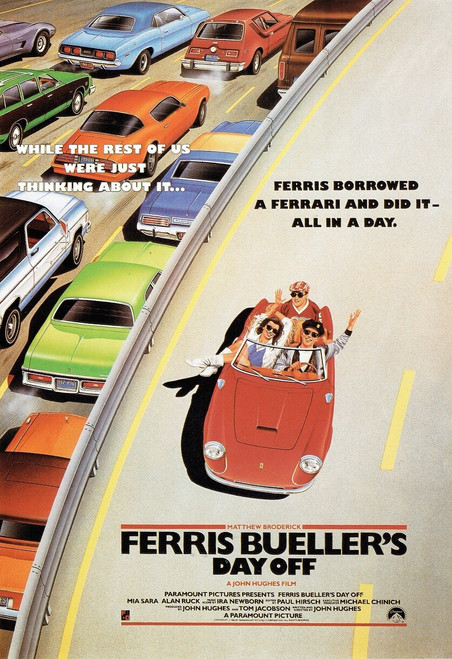Ferris Bueller's Day Off - British 1986 small Poster Canvas Movie Film Print A0