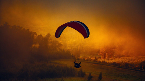 parachuting-landscape-nature-dw-5120x2880 Poster Canvas Movie Film Print A0 A1 A