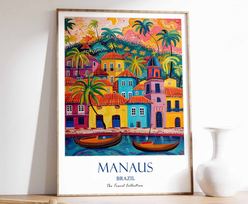9_Manaus Print, Manaus Travel Poster, Brazil Travel Print, Tropical Decor, Botan