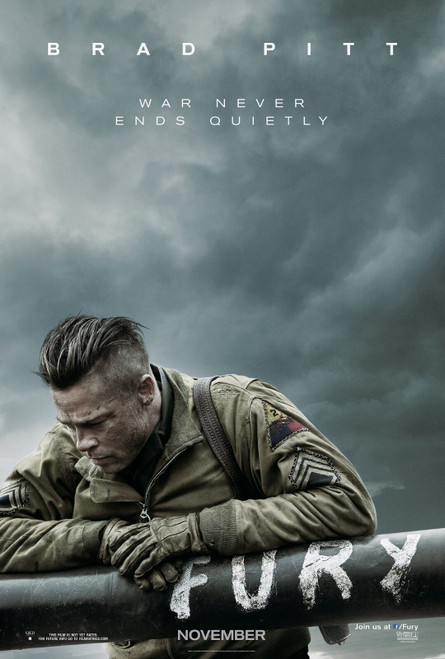 Fury (2014)_1 Movie Film Poster Canvas iconic design