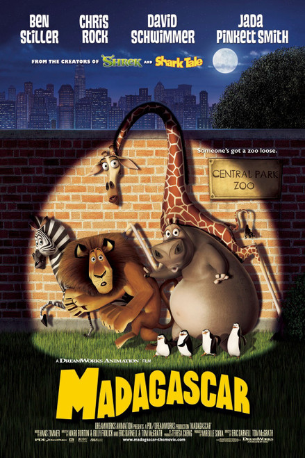 Madagascar (2005)_7 Poster Canvas Movie Film Print A0 A1 A2 A3 A4 A5 A6 Art Wall