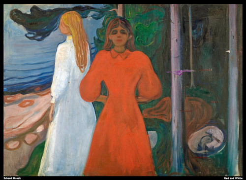 edvard-munch--red-and-white_13836241805_o(1) Poster Canvas Print Art Painting De