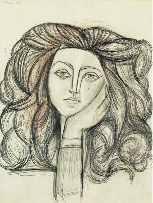 Pablo Picasso - Portrait of Francoise 20.05.1946 Poster Canvas Movie Film Print