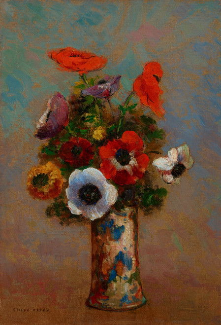 Odilon_Redon_Les_Anemones_MIA_20163358 Poster Canvas Movie Film Print A0 A1 A2 A