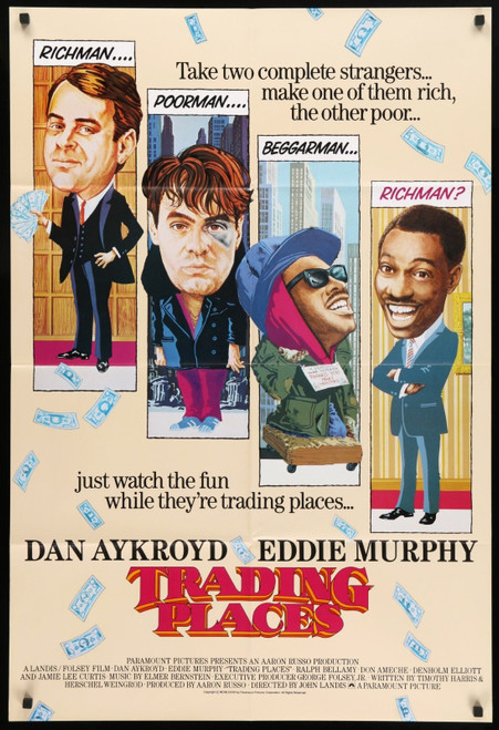 TRADING PLACES (1983) 2 Poster Canvas Movie Film Print A0 A1 A2 A3 A4 A5 A6 Art