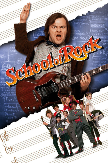 SCHOOL OF ROCK (2003) 4 Poster Canvas Movie Film Print A0 A1 A2 A3 A4 A5 A6 Art