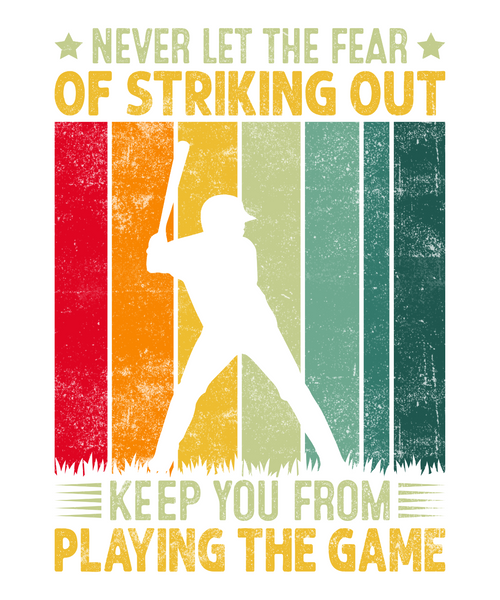 22. Never Let The Fear Of Striking Out Poster Canvas Movie Film Print A0 A1 A2 A