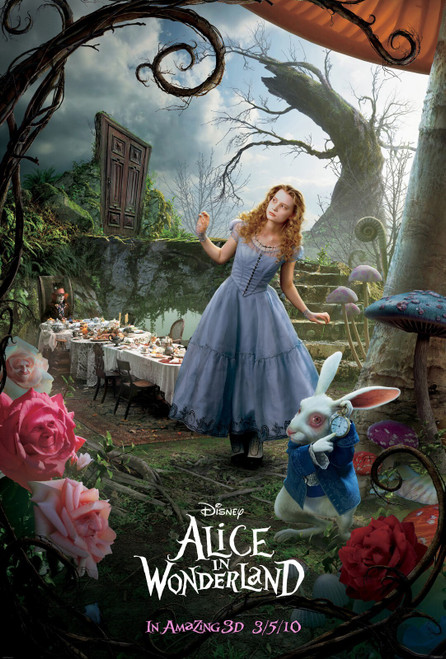Alice in Wonderland (2010)_6 Movie Film Poster Canvas iconic design