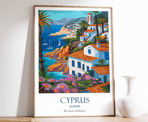 2_Cyprus Print, Cyprus Travel Poster, Europe Travel Print, Europe Decor, Europe