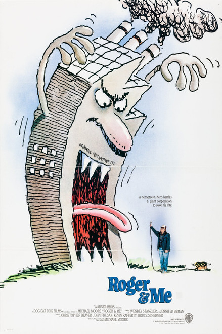 Roger & Me (1989)_2 Poster Canvas Movie Film Print A0 A1 A2 A3 A4 A5 A6 Art Wall