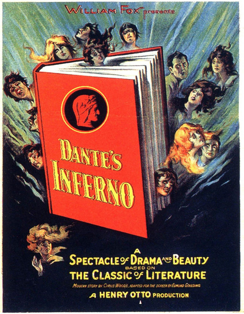 Dante_s Inferno (1924)_0 Movie Film Poster Canvas iconic design Dante_s Inferno (1924)_0 Movie Film Poster Canvas iconic design