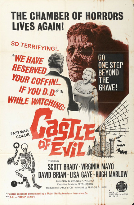 Castle Of Evil 01 Poster Canvas Movie Film Print A0 A1 A2 A3 A4 A5 A6 Art Wall D