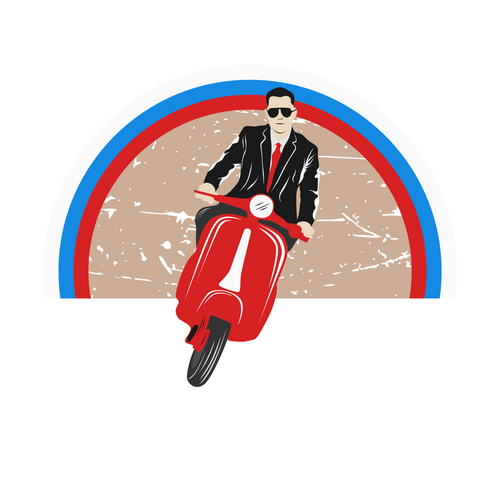 I Ride is Style on My Vespa Poster Canvas Movie Film Print A0 A1 A2 A3 A4 A5 A6