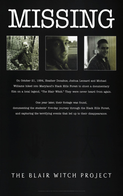 Blair Witch Project 04 Poster Canvas Movie Film Print A0 A1 A2 A3 A4 A5 A6 Art W