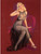 PinUp Girl - JULES ERBIT Seated in Purple Chair Poster Canvas Movie Film Print