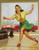 Gil Elvgren - Pinup Girl - Untitled 1970 Poster Canvas Movie Film Print A0 A1 A2