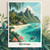 Exotic Rarotonga Cook Islands Travel Poster - Tropical Paradise Art Print Poster
