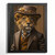 Victorian Animal Painting Lion Cub Portrait Retro Animal Human Body Wall Art (2)