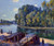 Alfred-Sisley-cabins-along-the-loing-canal-sunlight-effect-1896 Poster Canvas Pr
