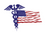 CADUCEUS US FLAG-01 Poster Canvas Movie Film Print A0 A1 A2 A3 A4 A5 A6 Art Wall