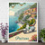 Enchanting Positano Italy Travel Poster - Amalfi Coastline Landscape Art Print P
