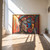 The African Mask Trio African Chalk Wall Art Afrocentric Art Tribal Painting Vin