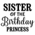 Sister of the Birthday Princess-01 Poster Personalized Canvas Movie Film Print A