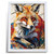 Colourful Fox Art Print Modern Home Animal Decor Colourful Wildlife Fox Print (1