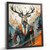 Stag In A Suit Artwork Abstract Stag Wall Art Digital Painting Deer Art Print Po