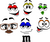 M&M Faces-PNG Poster Canvas Movie Film Print A0 A1 A2 A3 A4 A5 A6 Art Wall Decor
