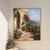 Potted plants on the patio in the sun art print - countryside garden plants foli