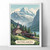 Captivating Interlaken Switzerland Travel Poster - Alpine Charm Art Print Poster
