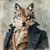 Gentelman Wolf in an elaborate historical-style outfit, with a ruffled lace crav