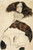 E Schiele-Girl-With-Black-Hair(1) Poster Canvas Print Art Painting Decor Reprint