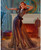 Art Frahm - Pinup Girl - Pin-Up in Front of Fireplace Poster Canvas Movie Film P