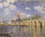 Alfred-Sisley-river-steamboat-and-bridge-1871 Poster Canvas Movie Film Print A0