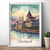 Budapest Hungary Travel Poster - Iconic Landmarks Vintage Art Print Poster Canva